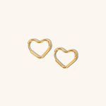 Load image into Gallery viewer, Helena Heart Hoop Earrings