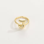 Load image into Gallery viewer, Cute Bubble Letter Initial Ring