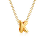 Load image into Gallery viewer, Dainty Bubble Letter Initial Necklace