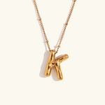 Load image into Gallery viewer, Balloon Gold Initial Necklace