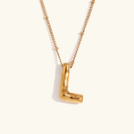 Load image into Gallery viewer, Balloon Gold Initial Necklace