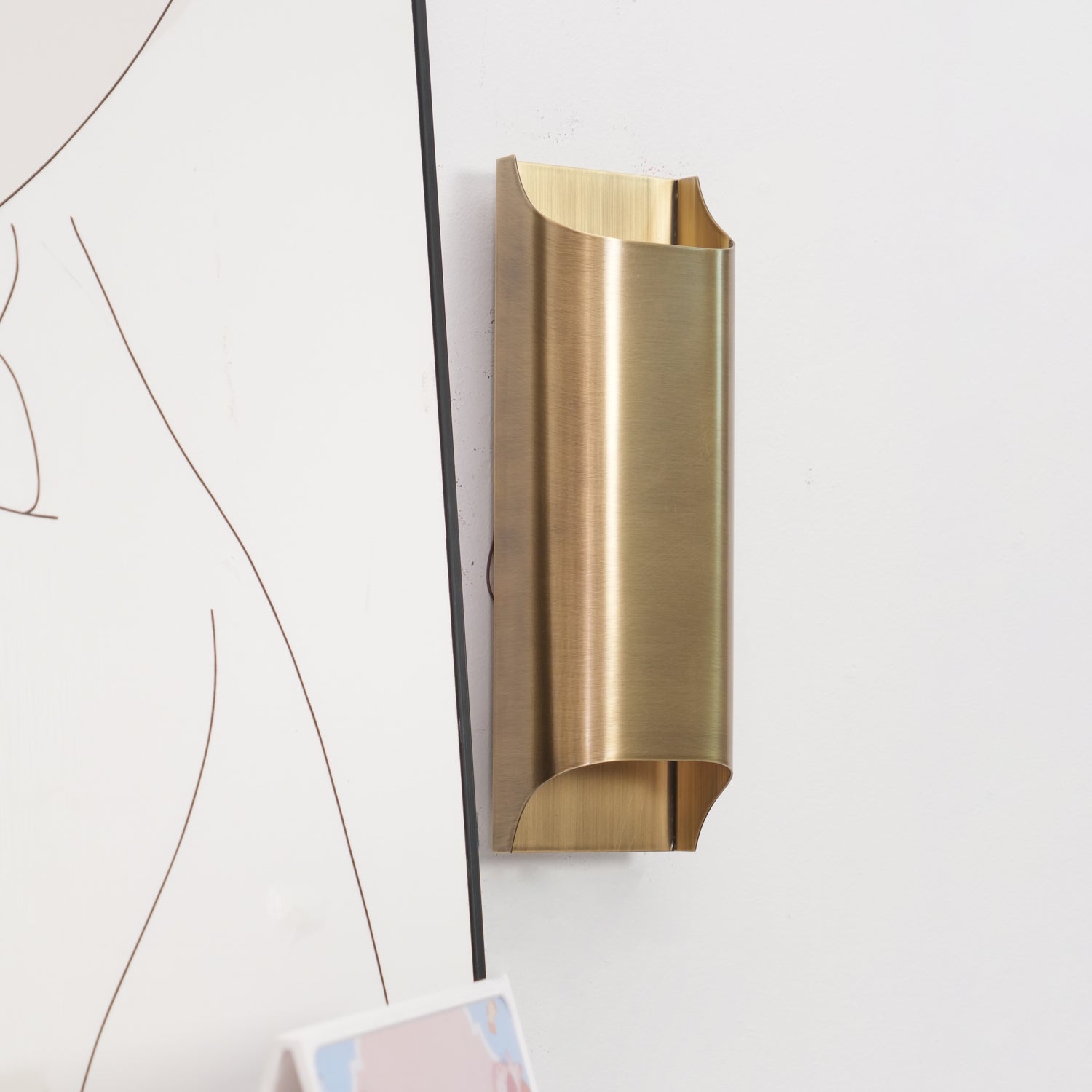 Circular Brass Nordic Inspired Wall Sconce