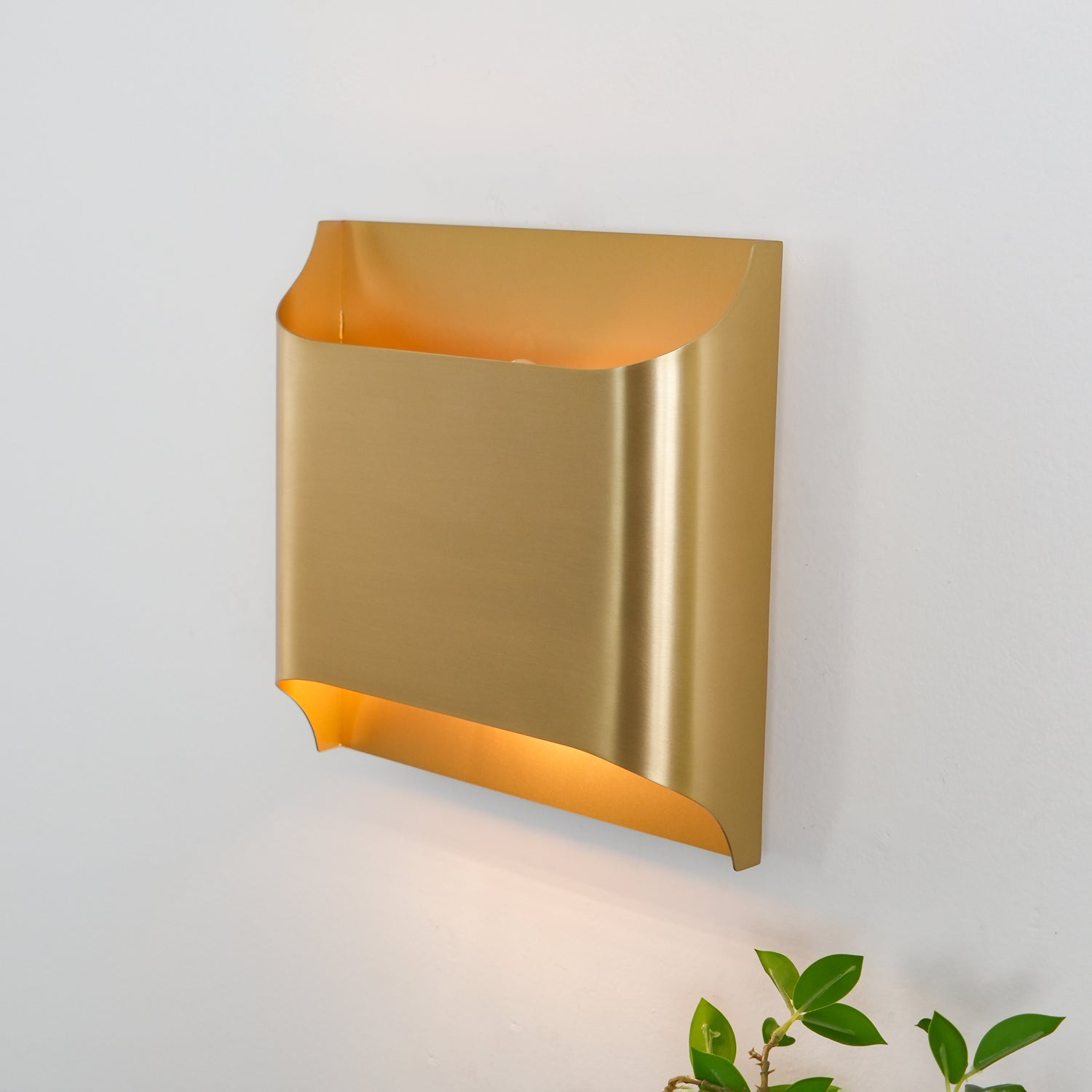 Circular Brass Nordic Inspired Wall Sconce