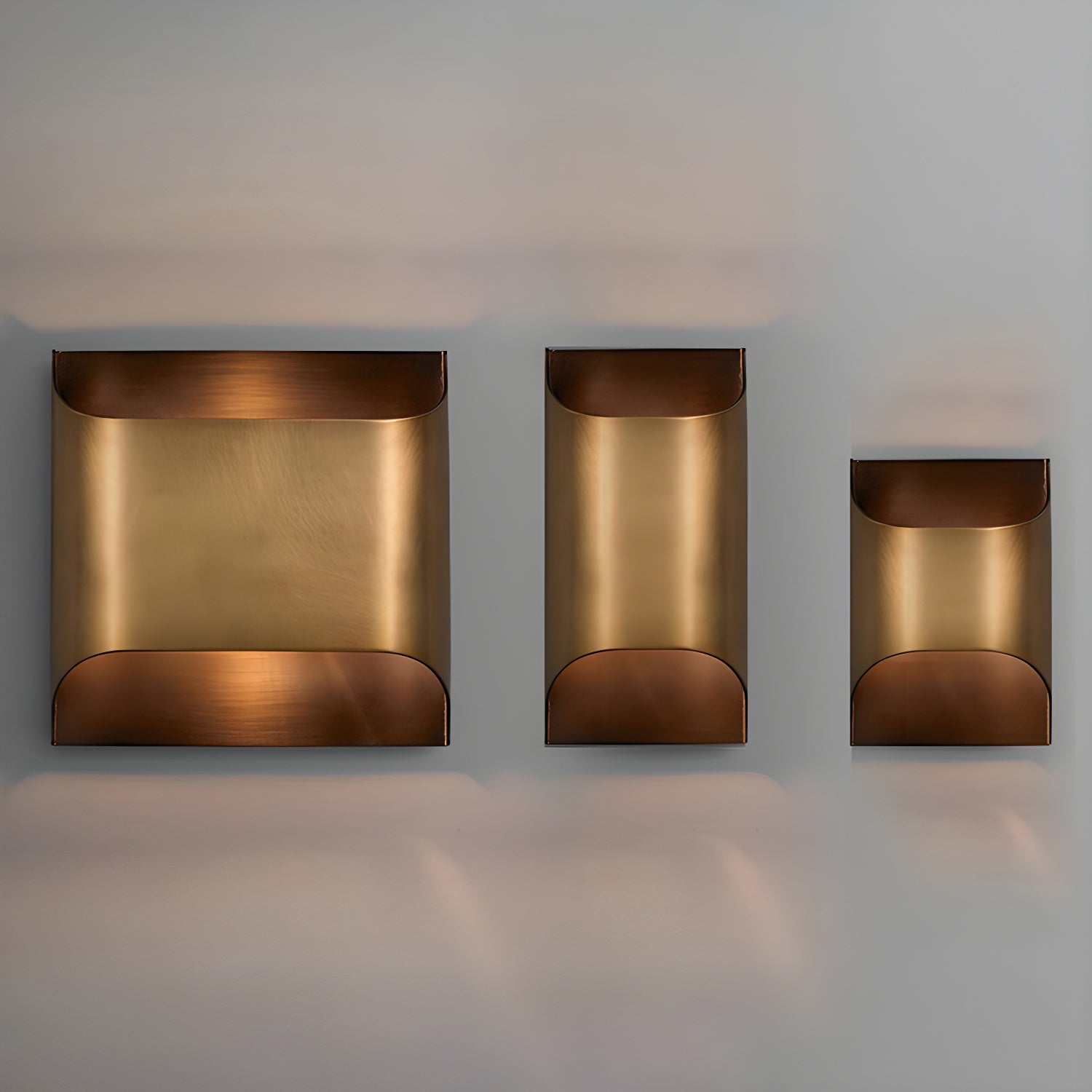 Circular Brass Nordic Inspired Wall Sconce