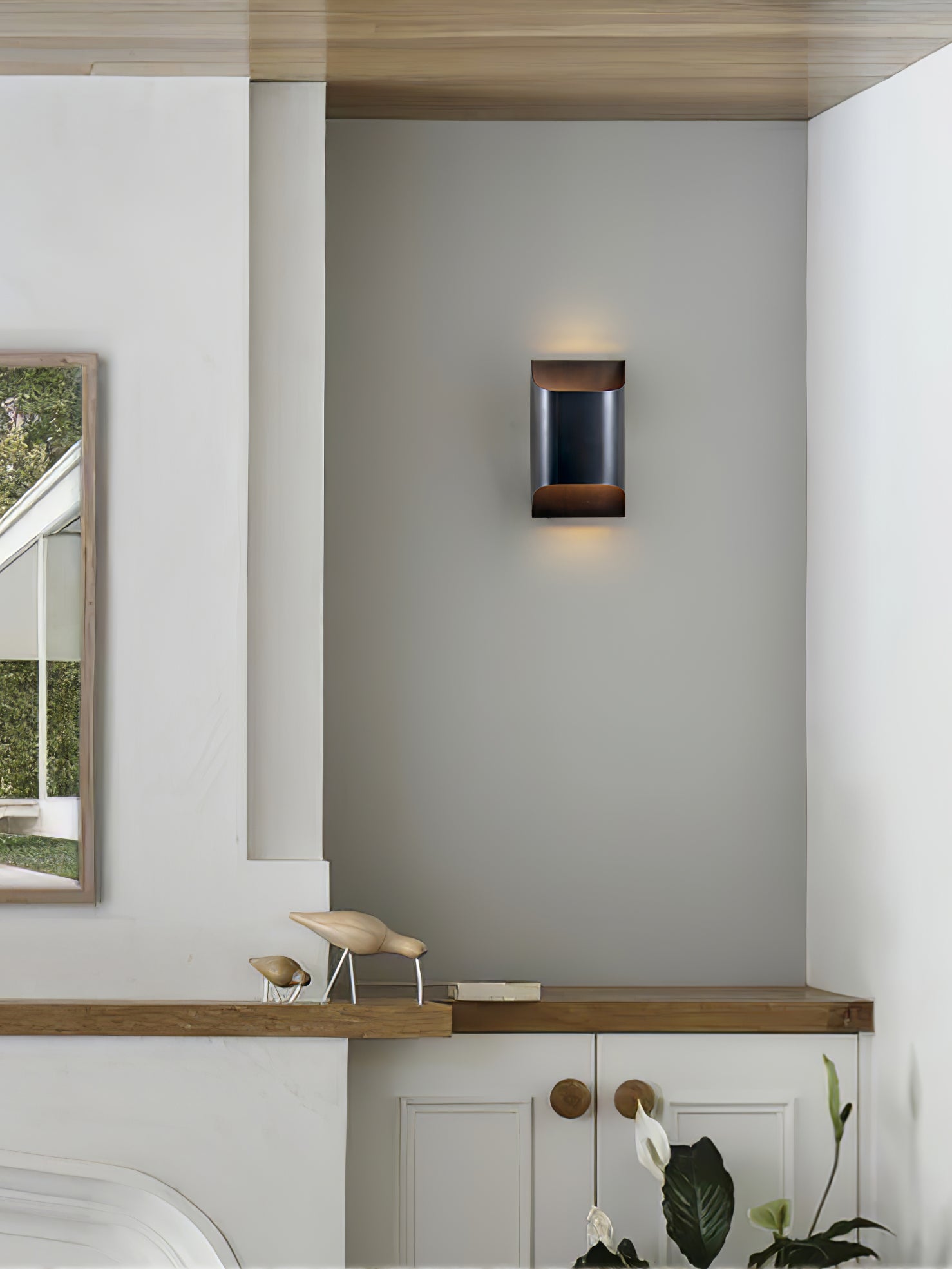 Circular Brass Nordic Inspired Wall Sconce