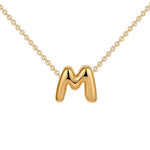 Load image into Gallery viewer, Dainty Bubble Letter Initial Necklace