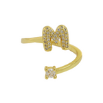 Load image into Gallery viewer, Dainty Bubble Diamond Wrap Initial Ring
