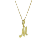 Load image into Gallery viewer, Elegant Cursive Font Satellite Chain Initial Necklace