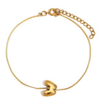 Load image into Gallery viewer, Dainty Bubble Letter Initial Bracelet