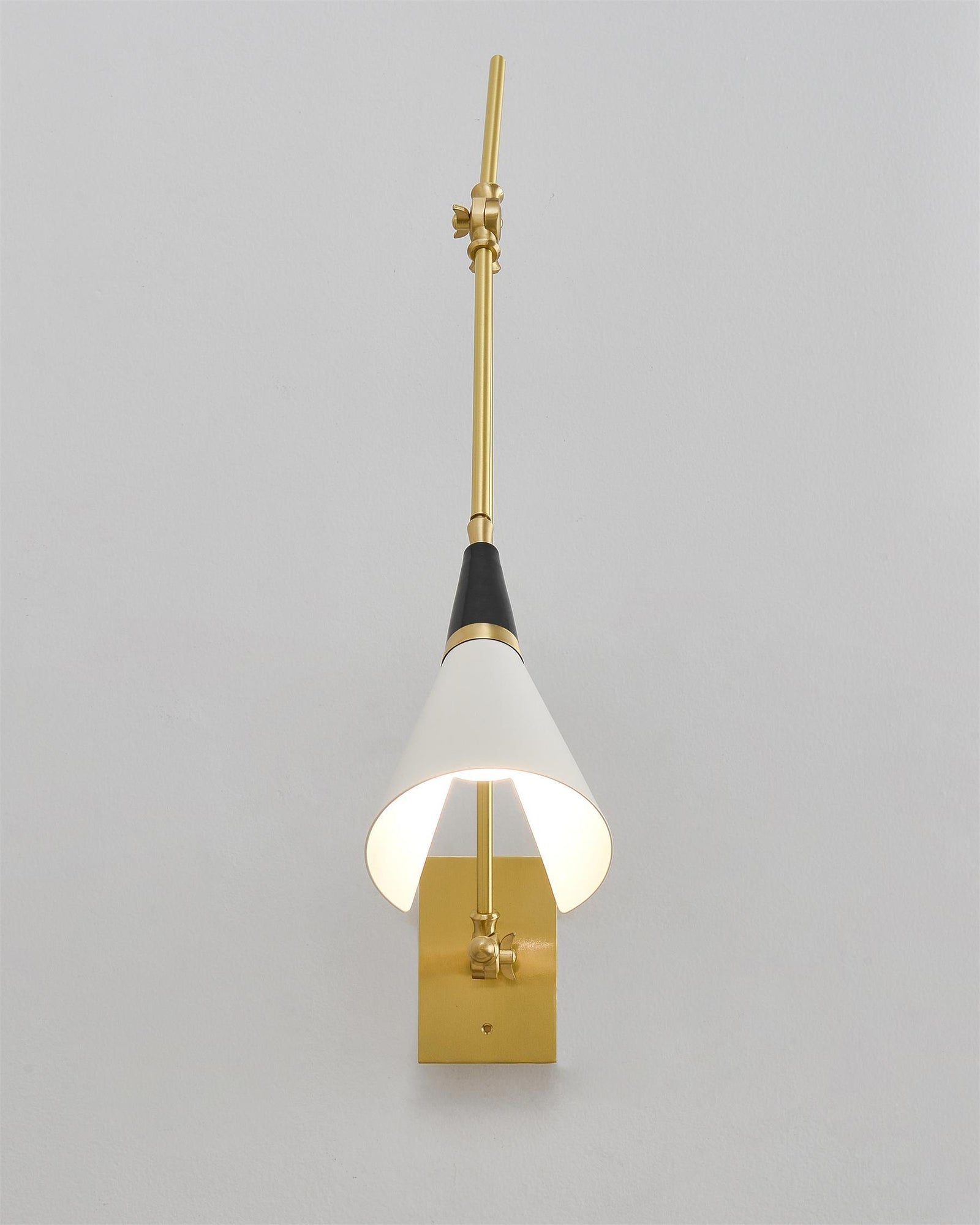 Edge Angled Shade Midcentury Inspired Wall Lamp