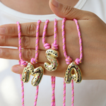Load image into Gallery viewer, Chunky Gemstone Accented Initial Rope Necklace
