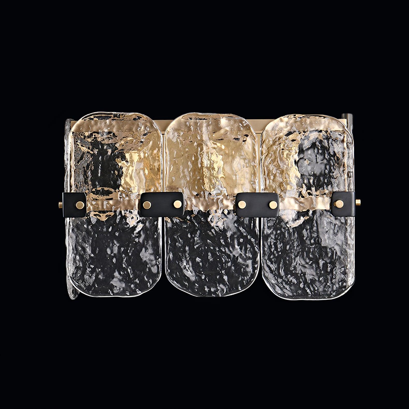 Hand Blown Glass Brass Finish Wall Sconce