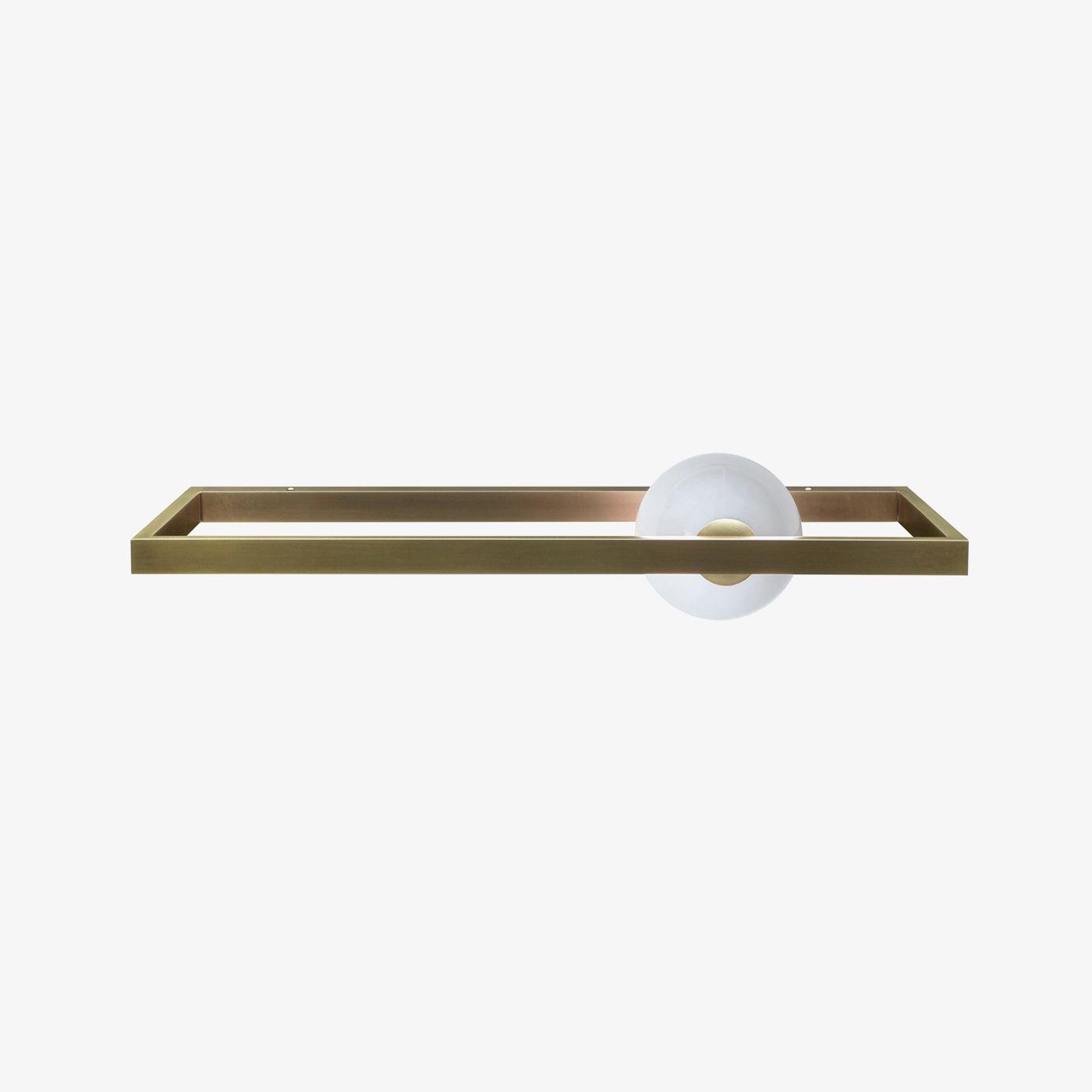 Murano Glass Luxe Brass Finish Wall Sconce