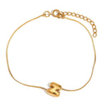 Load image into Gallery viewer, Dainty Bubble Letter Initial Bracelet