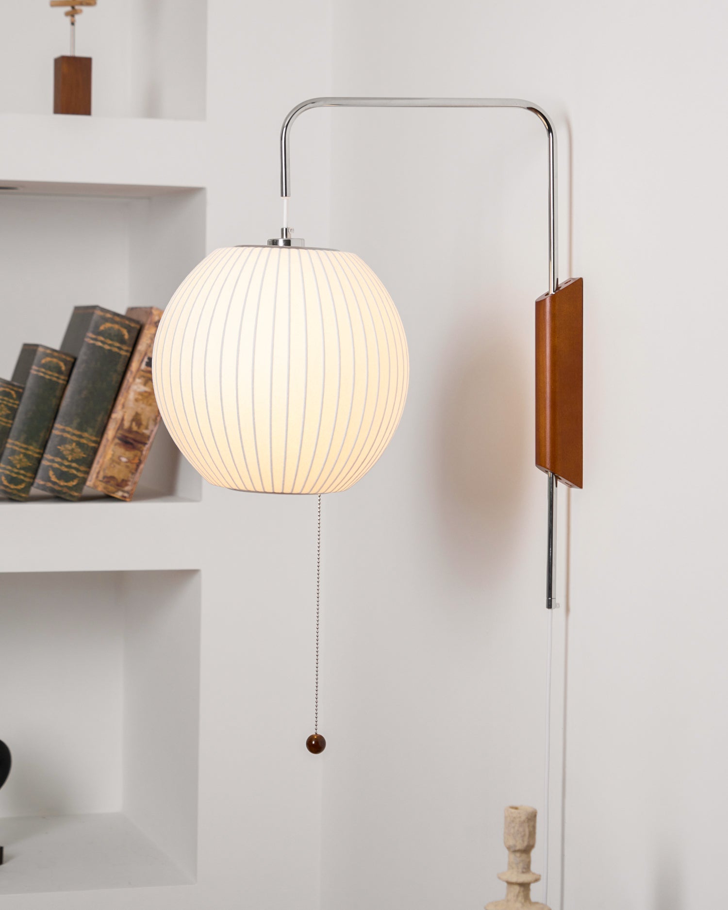 Spherical Contemporary Wall Sconce Swivel Arm