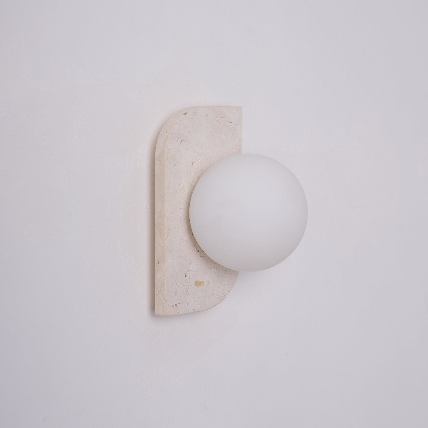 Spherical Travertine Contemporary Wall Light