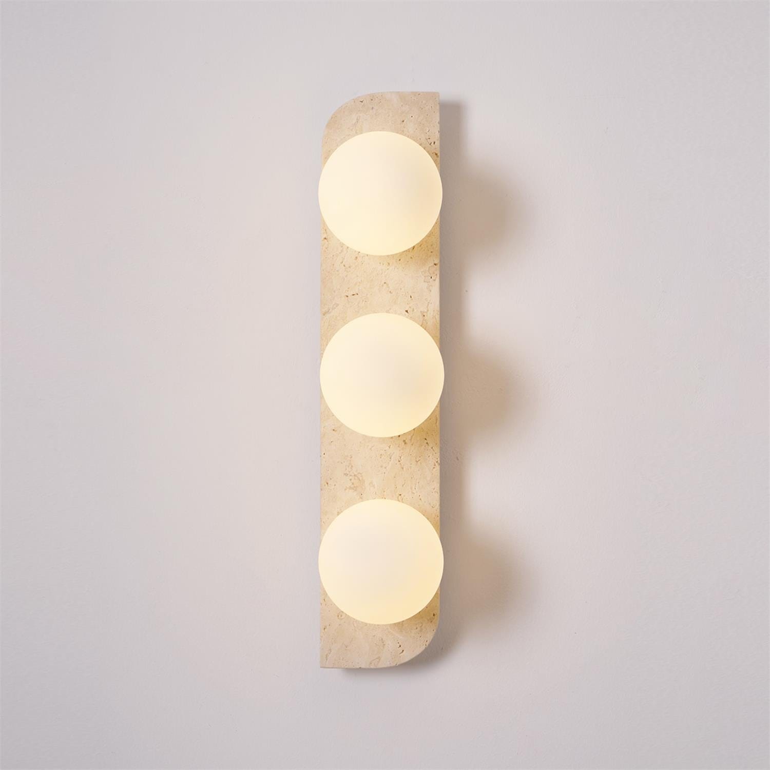 Spherical Travertine Contemporary Wall Light