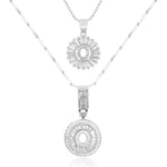 Load image into Gallery viewer, 2pc 14k Diamond Letter Initial Necklaces