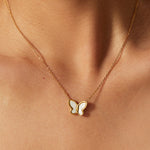 Load image into Gallery viewer, Butterfly Mother of Pearl Necklace