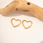 Load image into Gallery viewer, Helena Heart Hoop Earrings