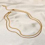Load image into Gallery viewer, Double Twisted Chain Layered Gold Necklace