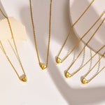 Load image into Gallery viewer, Heart Initial Gold Necklace