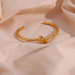 Load image into Gallery viewer, Louisa Gold Knot Bangle