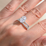 Load image into Gallery viewer, S925 2pc 4.5CT Solitare Oval Ring