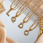 Load image into Gallery viewer, Maeve Diamond Initial Letter Necklace