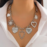 Load image into Gallery viewer, Chunky Heart Charm Necklace
