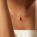 Load image into Gallery viewer, Butterfly Mother of Pearl Necklace