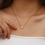 Load image into Gallery viewer, Heart Initial Gold Necklace