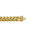 Load image into Gallery viewer, 14k Chunky Diamond Accented Clasp Cuban Link Bracelet