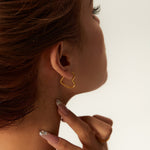 Load image into Gallery viewer, Helena Heart Hoop Earrings