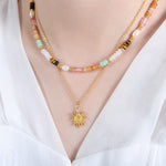 Load image into Gallery viewer, Eliora Gold Sun Necklace