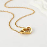 Load image into Gallery viewer, Eternal Love Box Dual Hearts Engraved Necklace