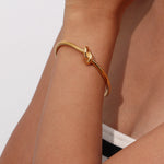 Load image into Gallery viewer, Louisa Gold Knot Bangle