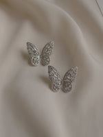 Load image into Gallery viewer, Deirdre Silver Butterfly Earrings