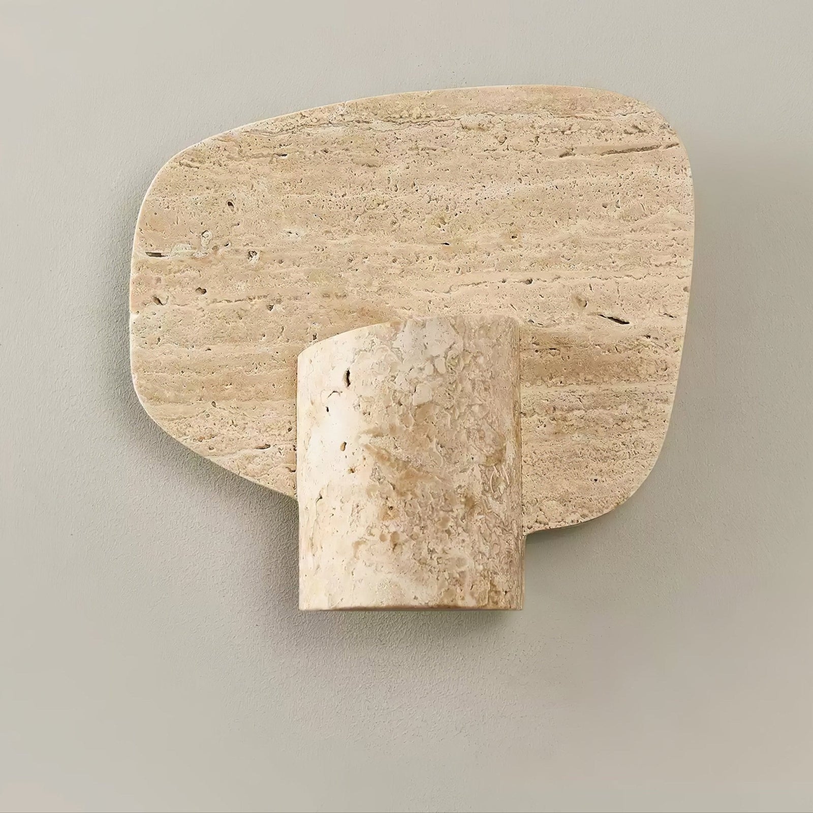 Travertine Cylinder Contemporary Wall Light