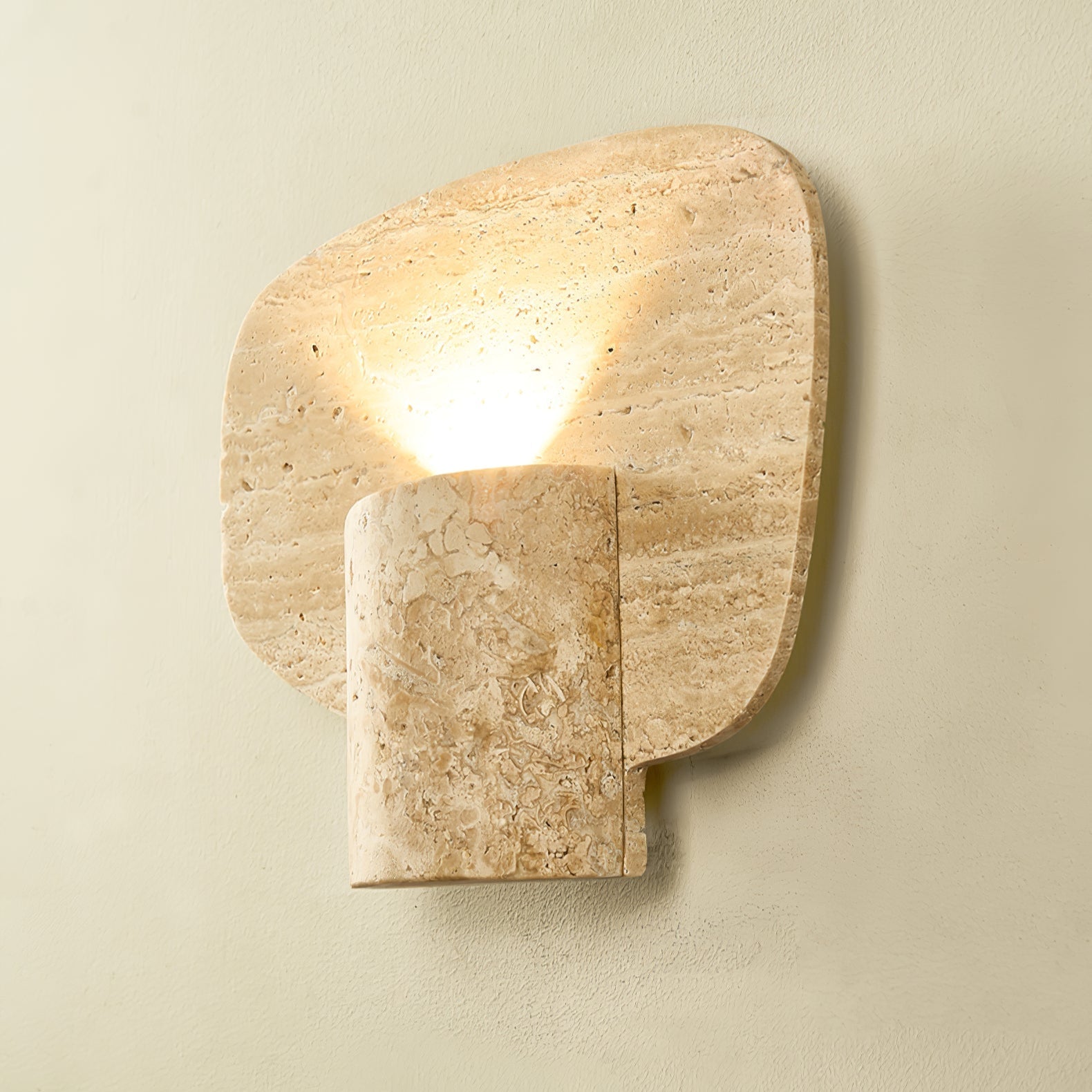 Travertine Cylinder Contemporary Wall Light