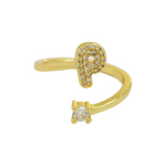 Load image into Gallery viewer, Dainty Bubble Diamond Wrap Initial Ring