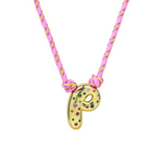 Load image into Gallery viewer, Chunky Gemstone Accented Initial Rope Necklace