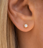 Load image into Gallery viewer, Jessi Gold Pearl Stud Earrings