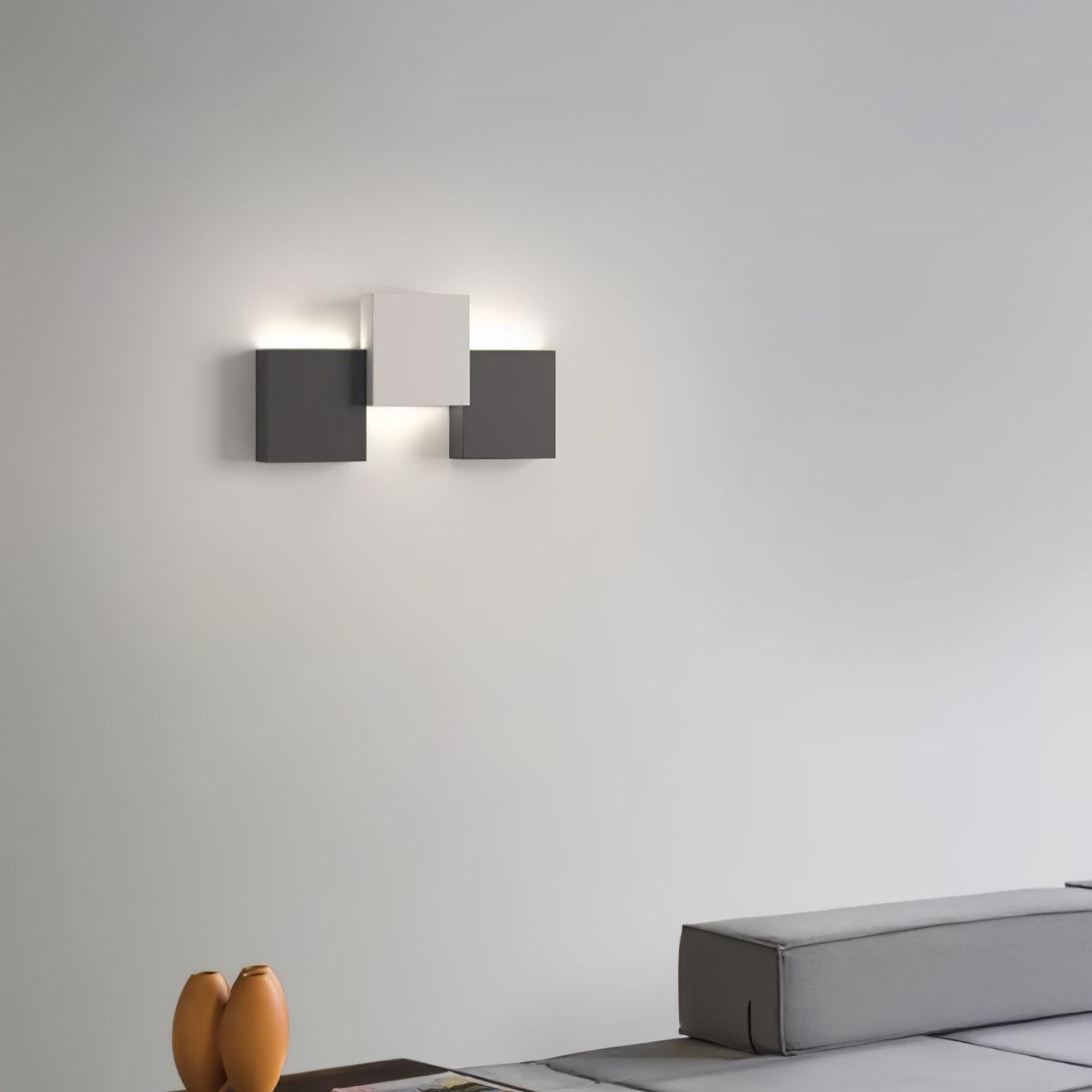 Brushed Metal Piano Key Contemporary Wall Sconce