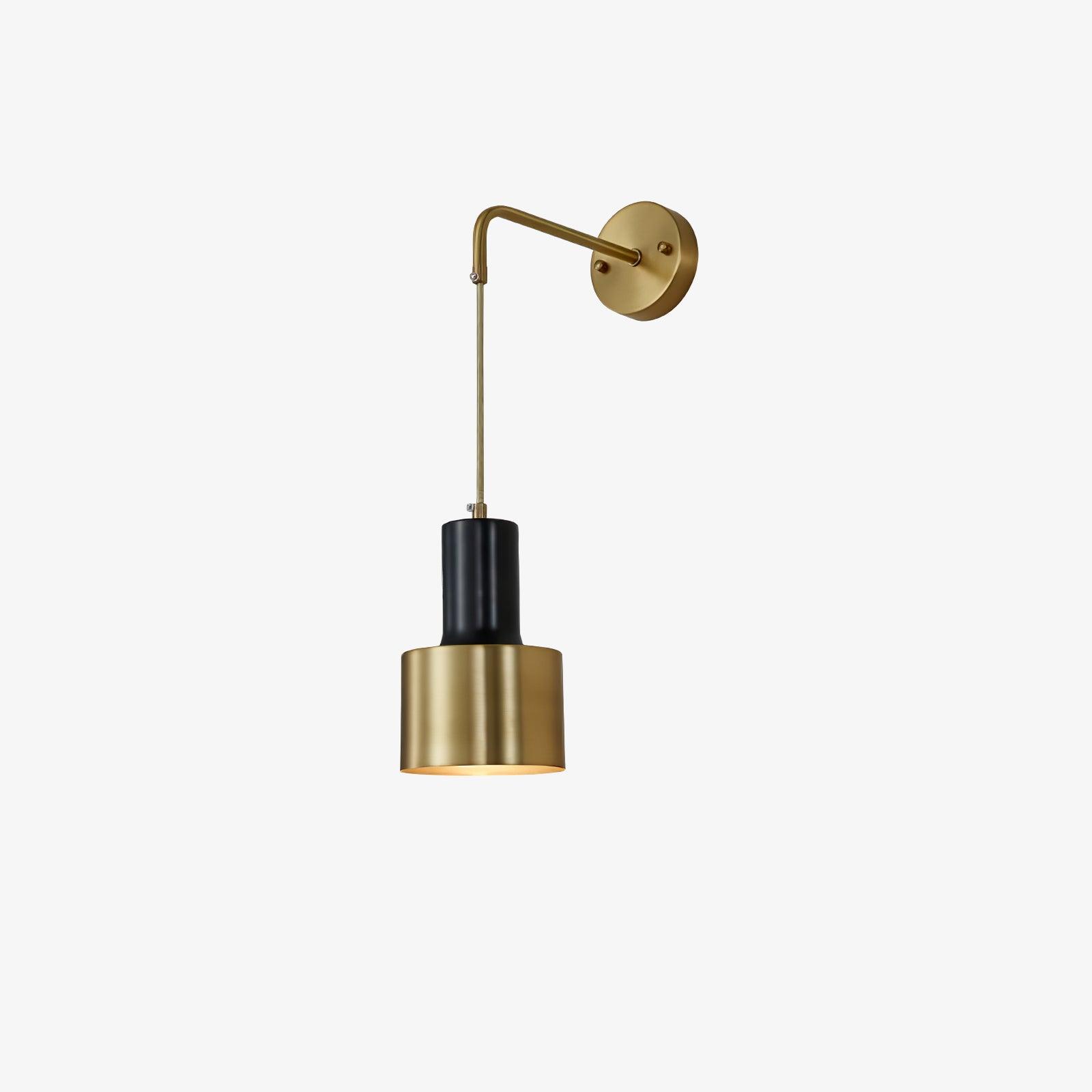 Brass And Matte Black Contemporary Wall Lamp