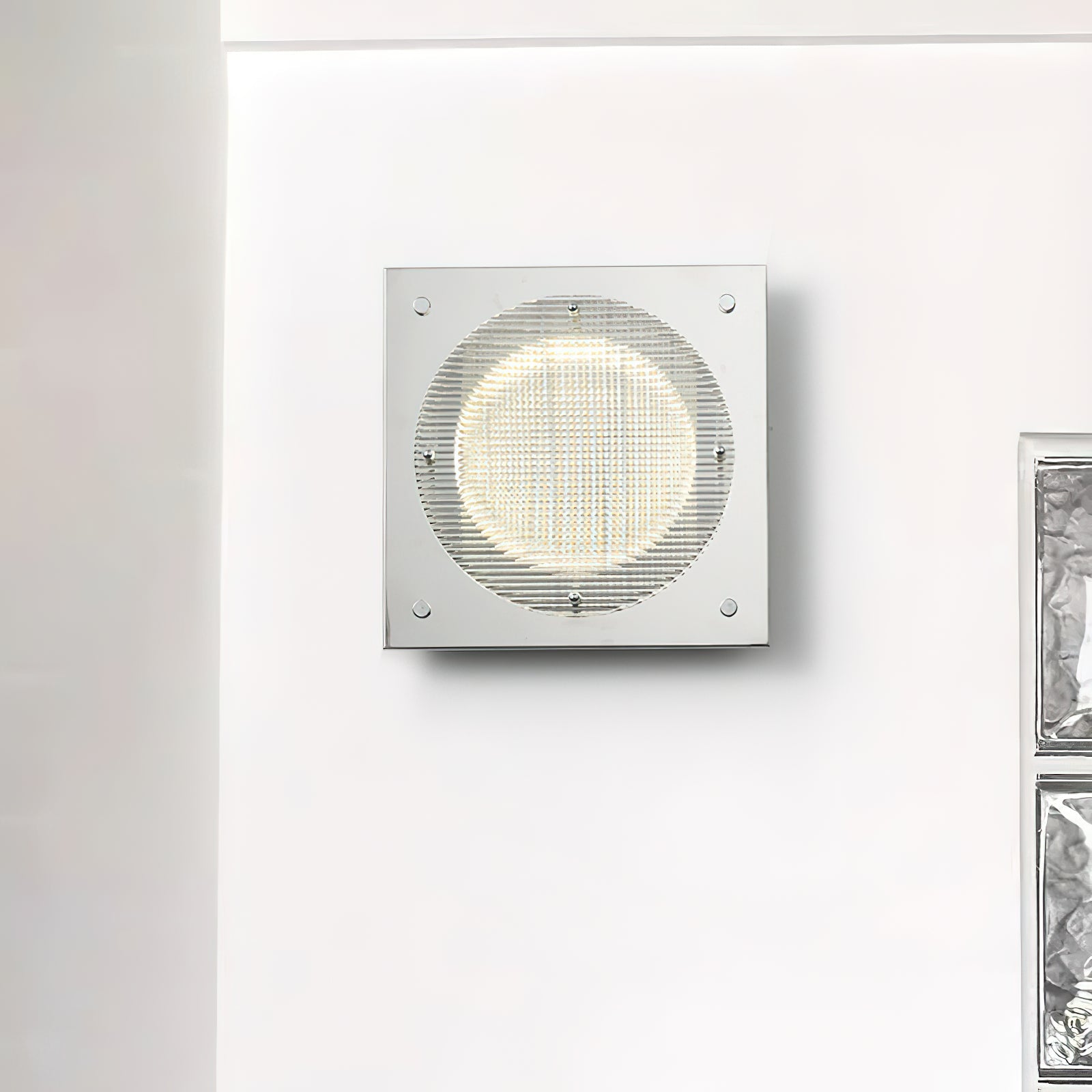 Prism Glass Polished Chrome Finish Wall Sconce