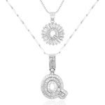 Load image into Gallery viewer, 2pc 14k Diamond Letter Initial Necklaces