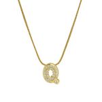 Load image into Gallery viewer, Diamond Bubble Letter Initial Necklace