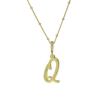 Load image into Gallery viewer, Elegant Cursive Font Satellite Chain Initial Necklace