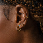 Load image into Gallery viewer, Salacia Triangle Hoop Earrings